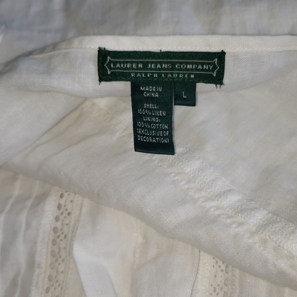 Ralph Lauren NEW Linen Lace Cami Top Button Front - Picture 7 of 13